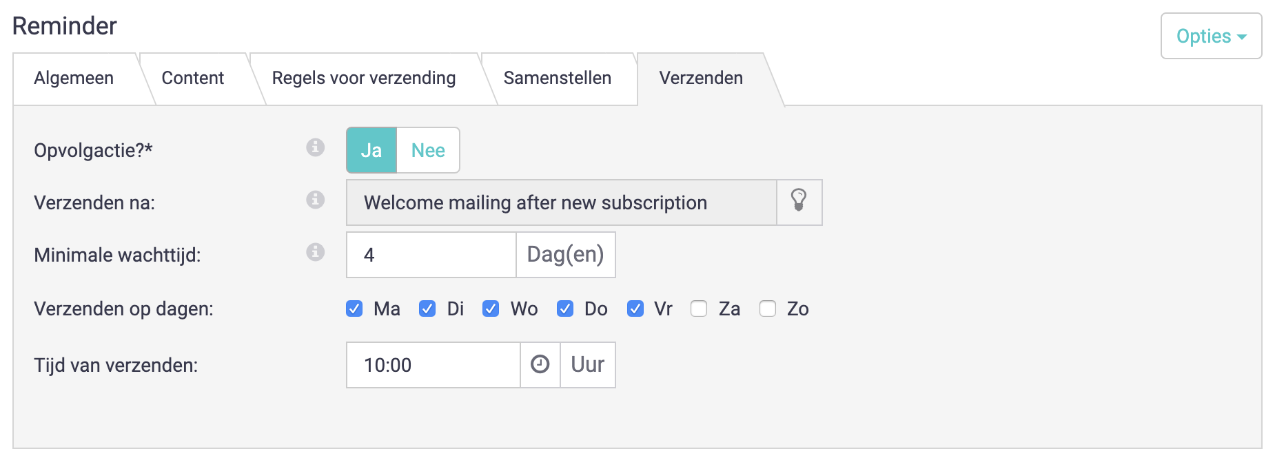 Opvolgactie in Basedriver