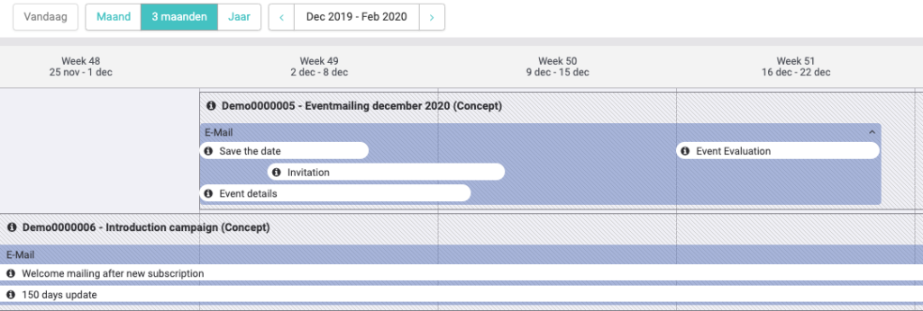 Marketing kalender in Basedriver