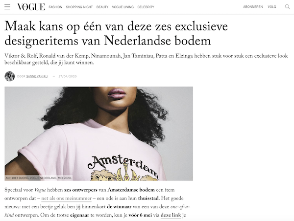 Mailinglijst groeien met winactie Vogue