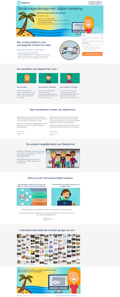 Landingspagina voorbeeld voor B2B