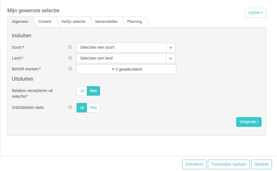 Contactmoment algemeen tabblad