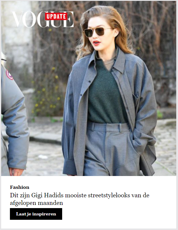 Retentie campagne voorbeeld Vogue