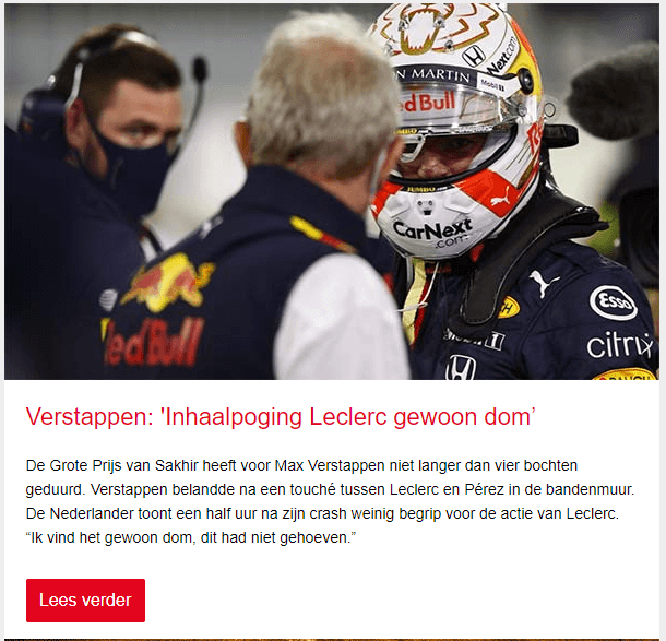 Acquisitie mail voorbeeld F1